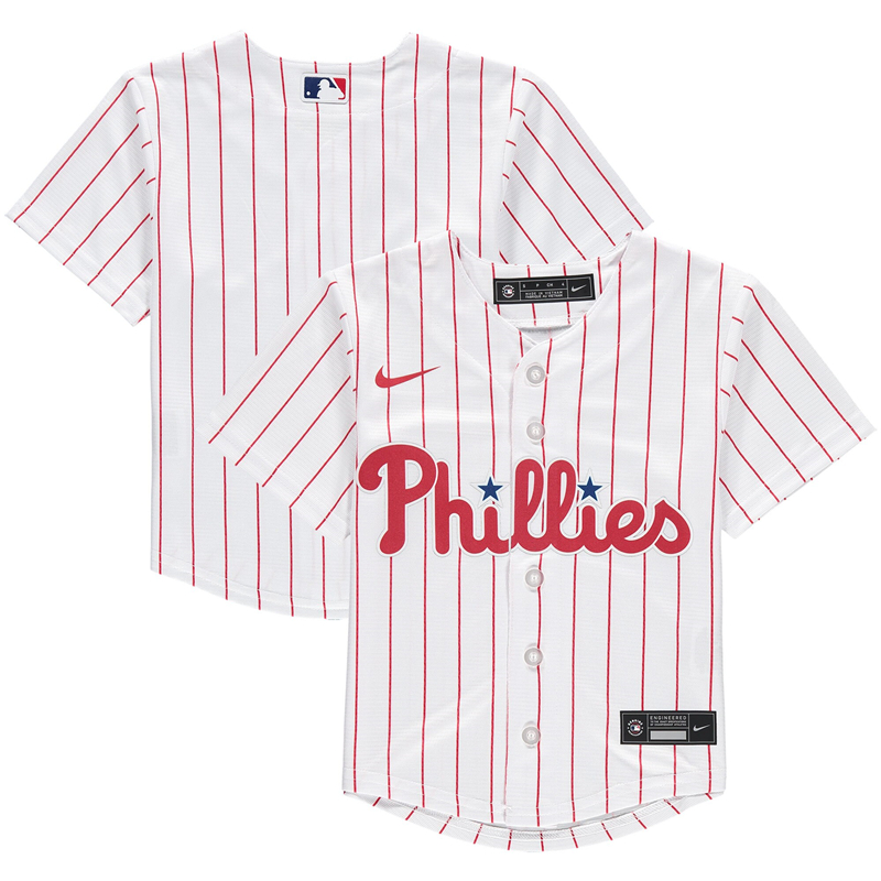 2020 MLB Preschool Philadelphia Phillies Nike White Home 2020 Replica Team Jersey 1->philadelphia phillies->MLB Jersey